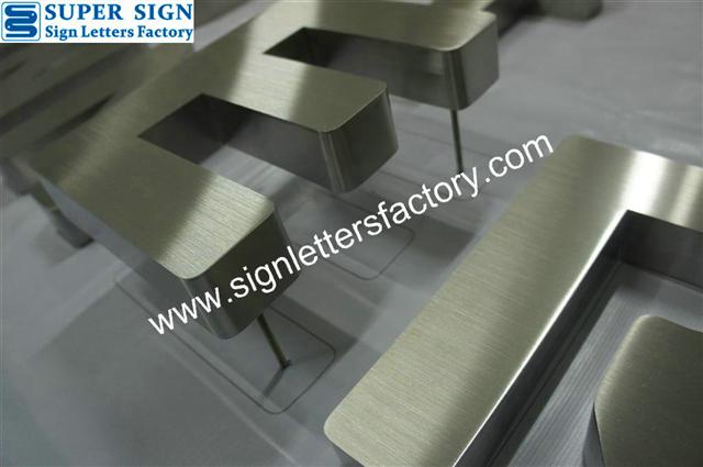 stainless steel company sign letters